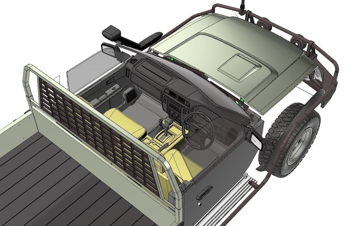 NISSAN PATROL UTE Y61 1997-2004 1 10 SCALE WAGOM 3D PRINT 3D print model_3