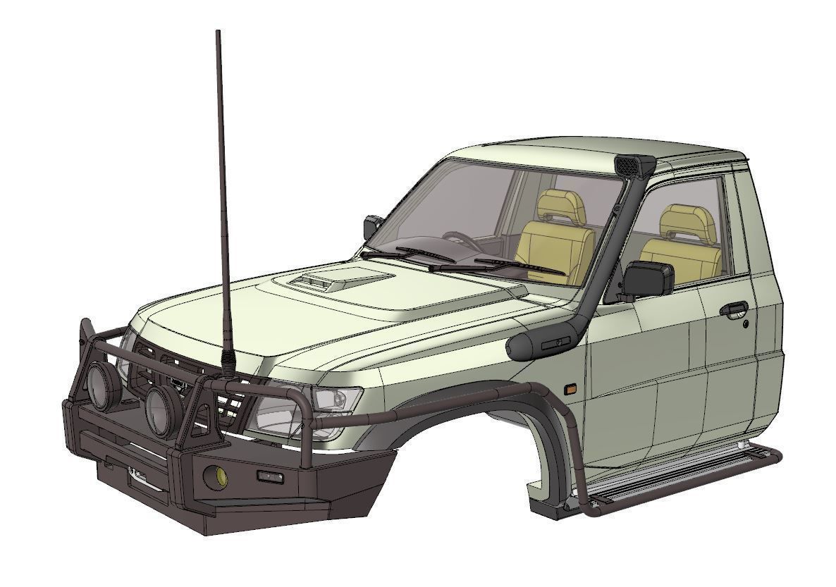 NISSAN PATROL UTE Y61 1997-2004 1 10 SCALE WAGOM 3D PRINT 3D print model_6