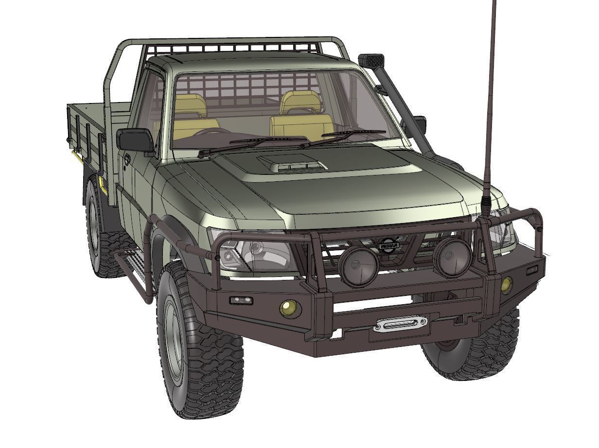 NISSAN PATROL UTE Y61 1997-2004 1 10 SCALE WAGOM 3D PRINT 3D print model_18