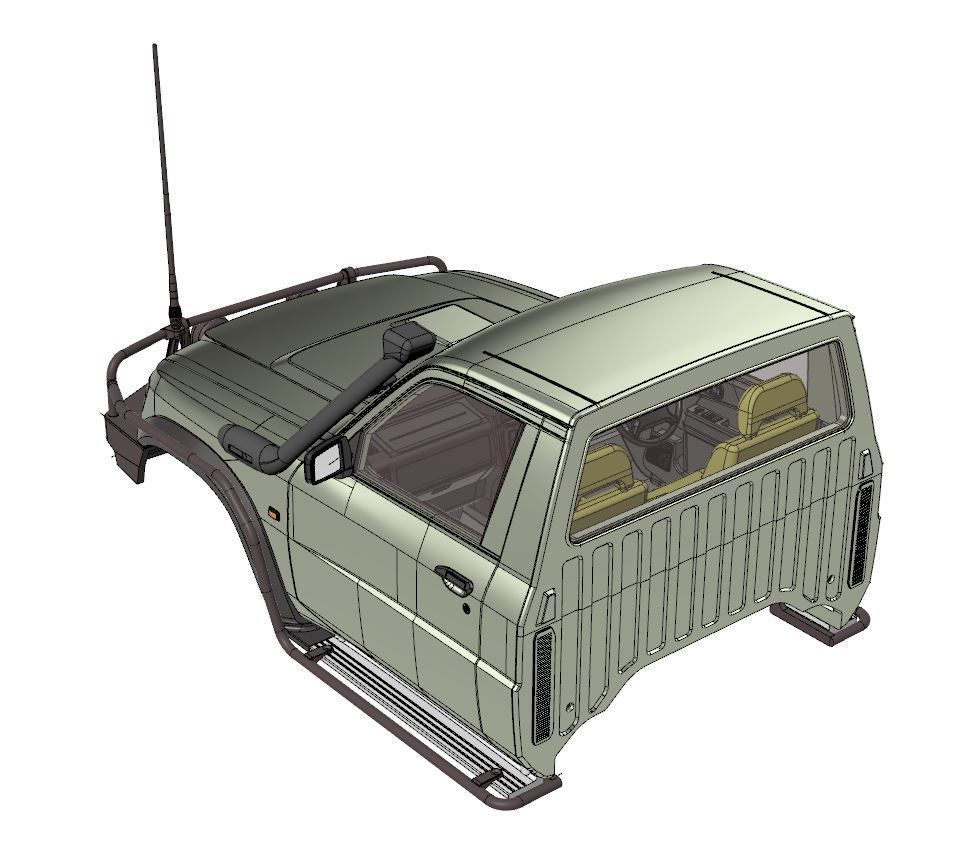 NISSAN PATROL UTE Y61 1997-2004 1 10 SCALE WAGOM 3D PRINT 3D print model_5