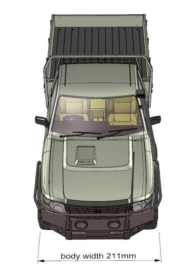NISSAN PATROL UTE Y61 1997-2004 1 10 SCALE WAGOM 3D PRINT 3D print model_4