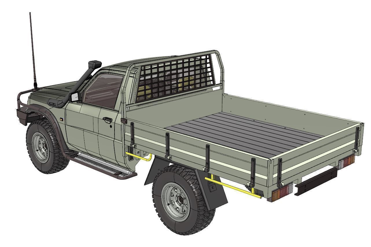 NISSAN PATROL UTE Y61 1997-2004 1 10 SCALE WAGOM 3D PRINT 3D print model_19