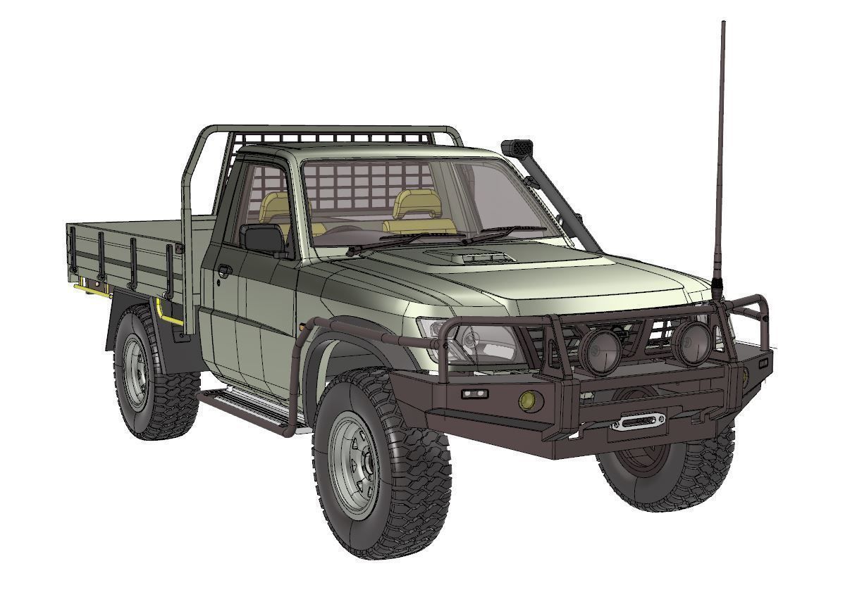 NISSAN PATROL UTE Y61 1997-2004 1 10 SCALE WAGOM 3D PRINT 3D print model_2