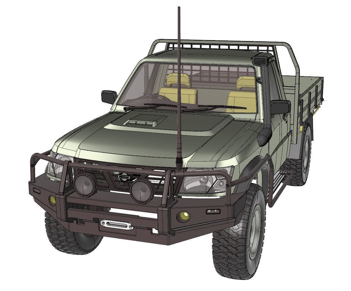 NISSAN PATROL UTE Y61 1997-2004 1 10 SCALE WAGOM 3D PRINT 3D print model_1