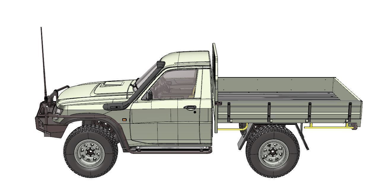 NISSAN PATROL UTE Y61 1997-2004 1 10 SCALE WAGOM 3D PRINT 3D print model_17