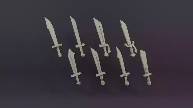 Falchion Pack For Miniatures 3D print model