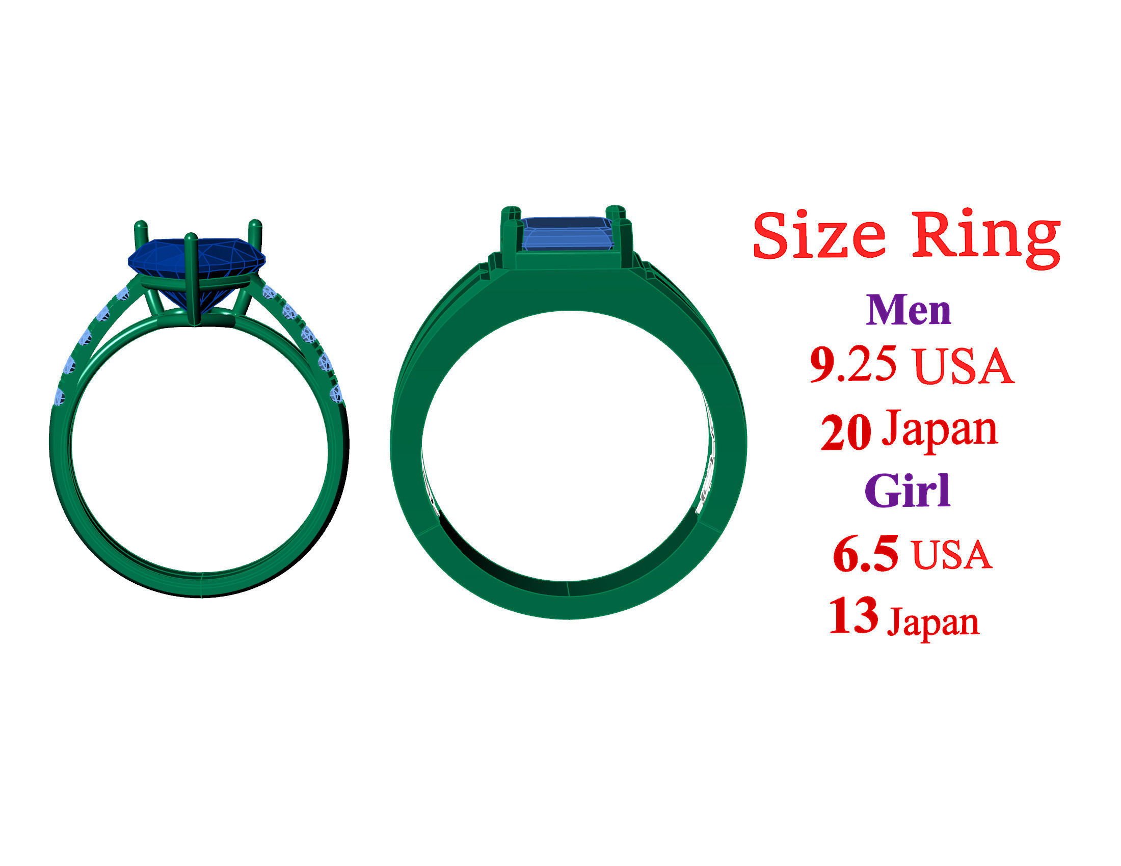 Ring Men girl 36 3D print model_2