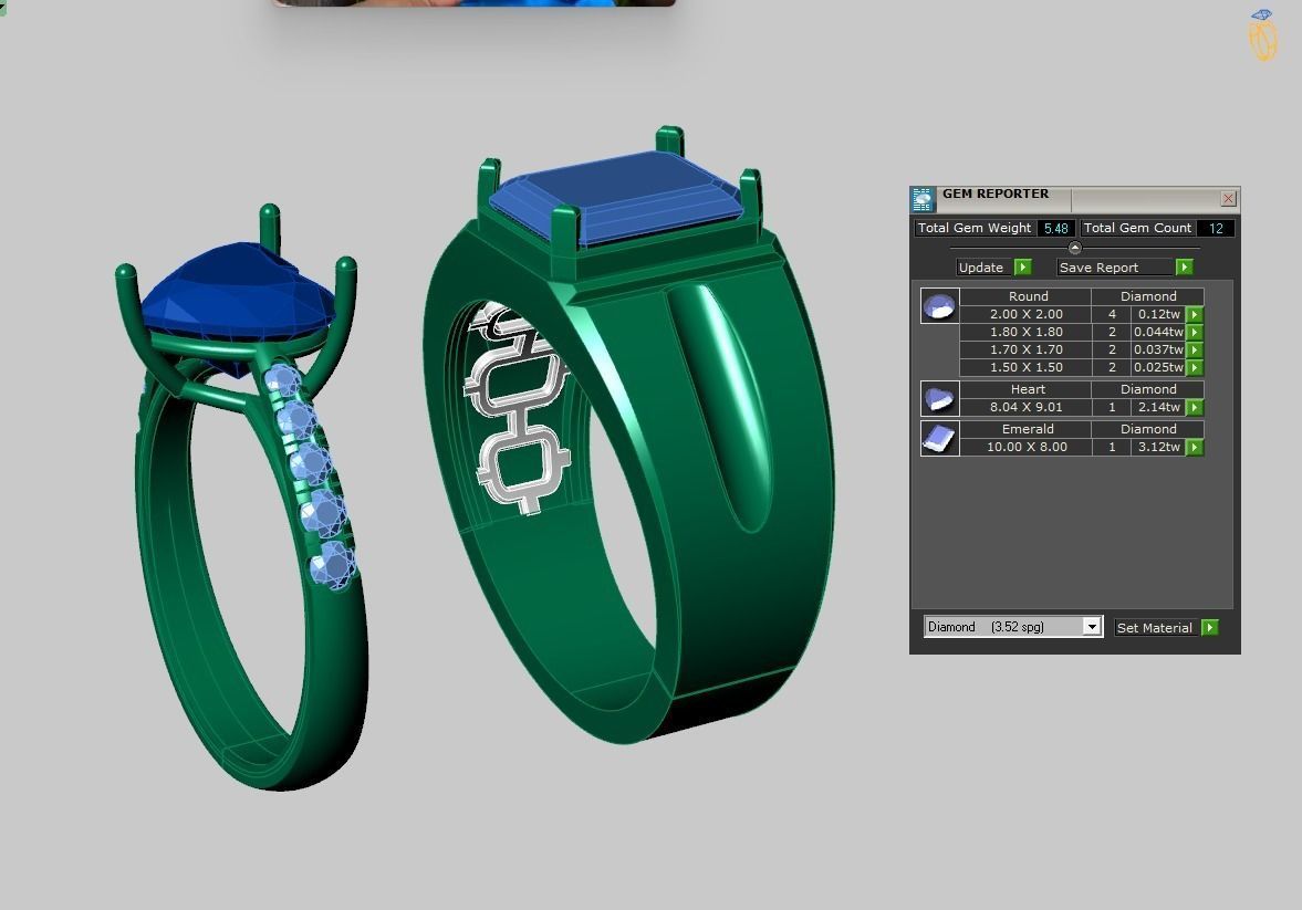 Ring Men girl 36 3D print model_1