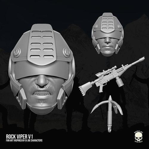 Rock Viper GI Joe Fan Art 3D printable File For Action Figures 3D print model