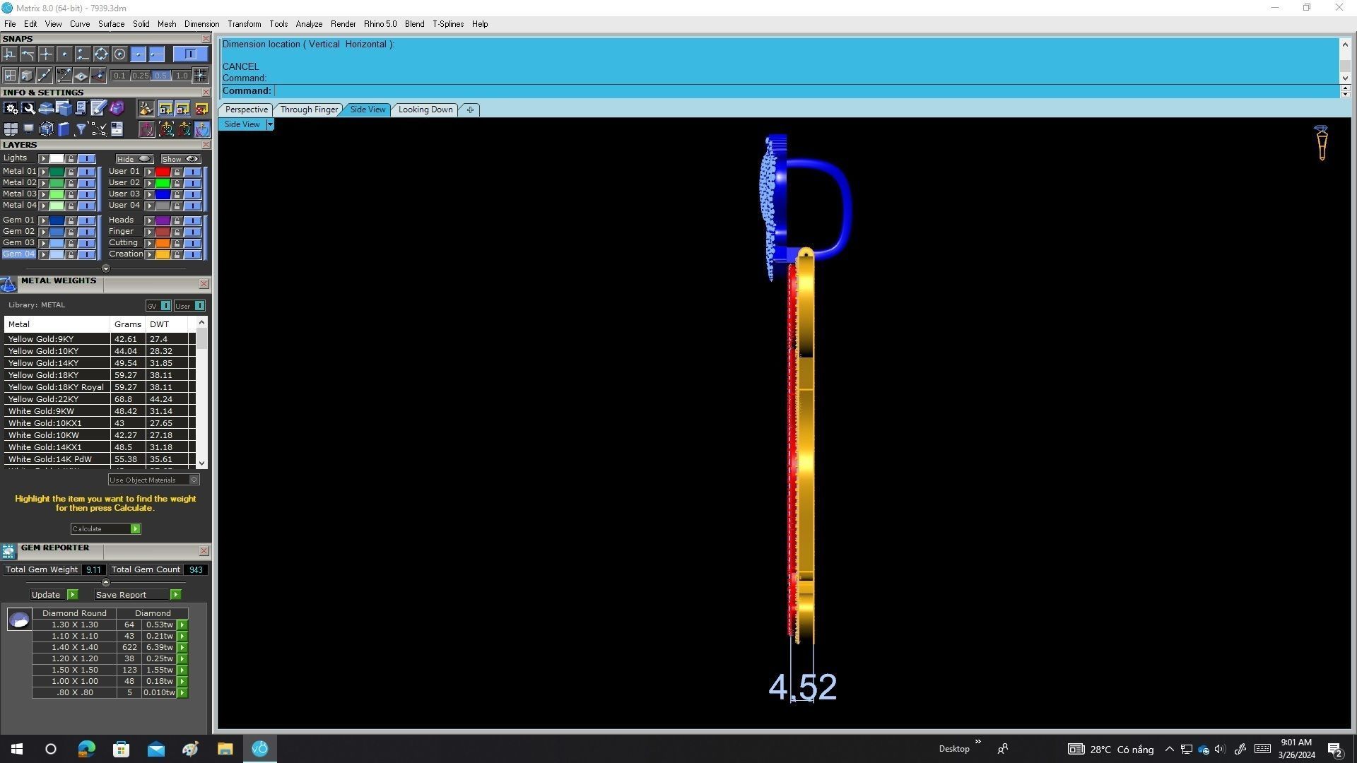 7939 hit hop head girl diamond women pendant 3D print model_7