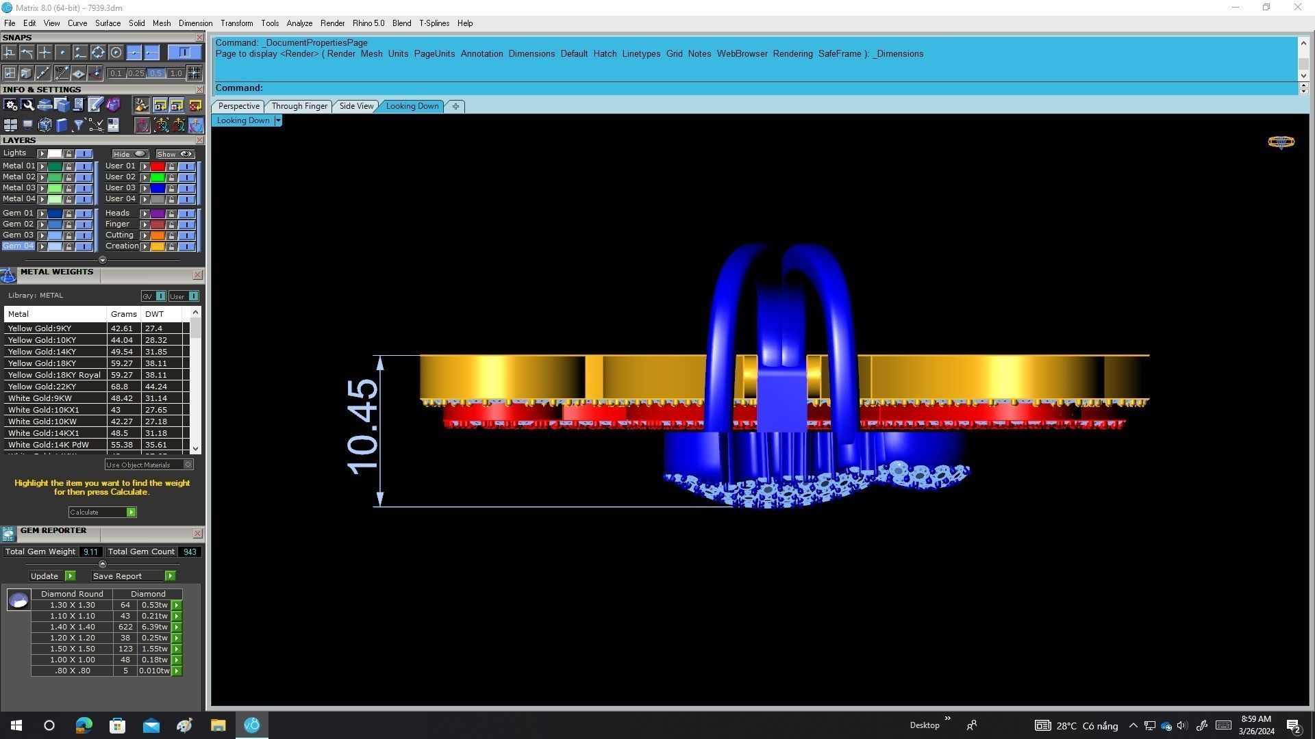 7939 hit hop head girl diamond women pendant 3D print model_5