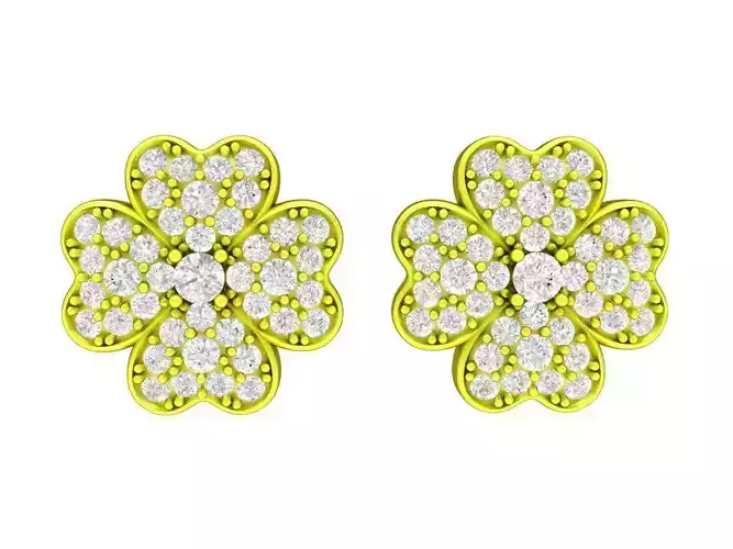 7940 four gloves feaf diamond women earring