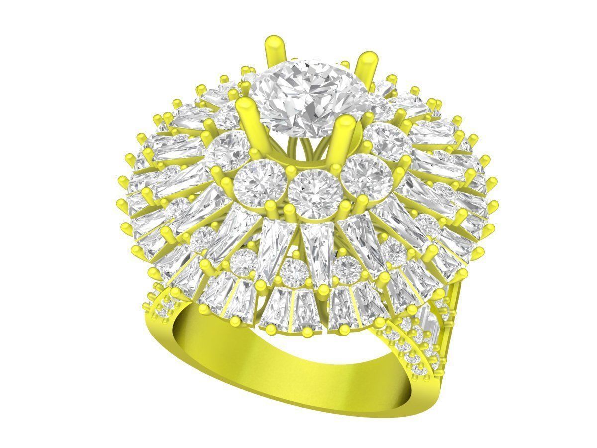 7941 italy diamond women fashion ring 3D print model_1