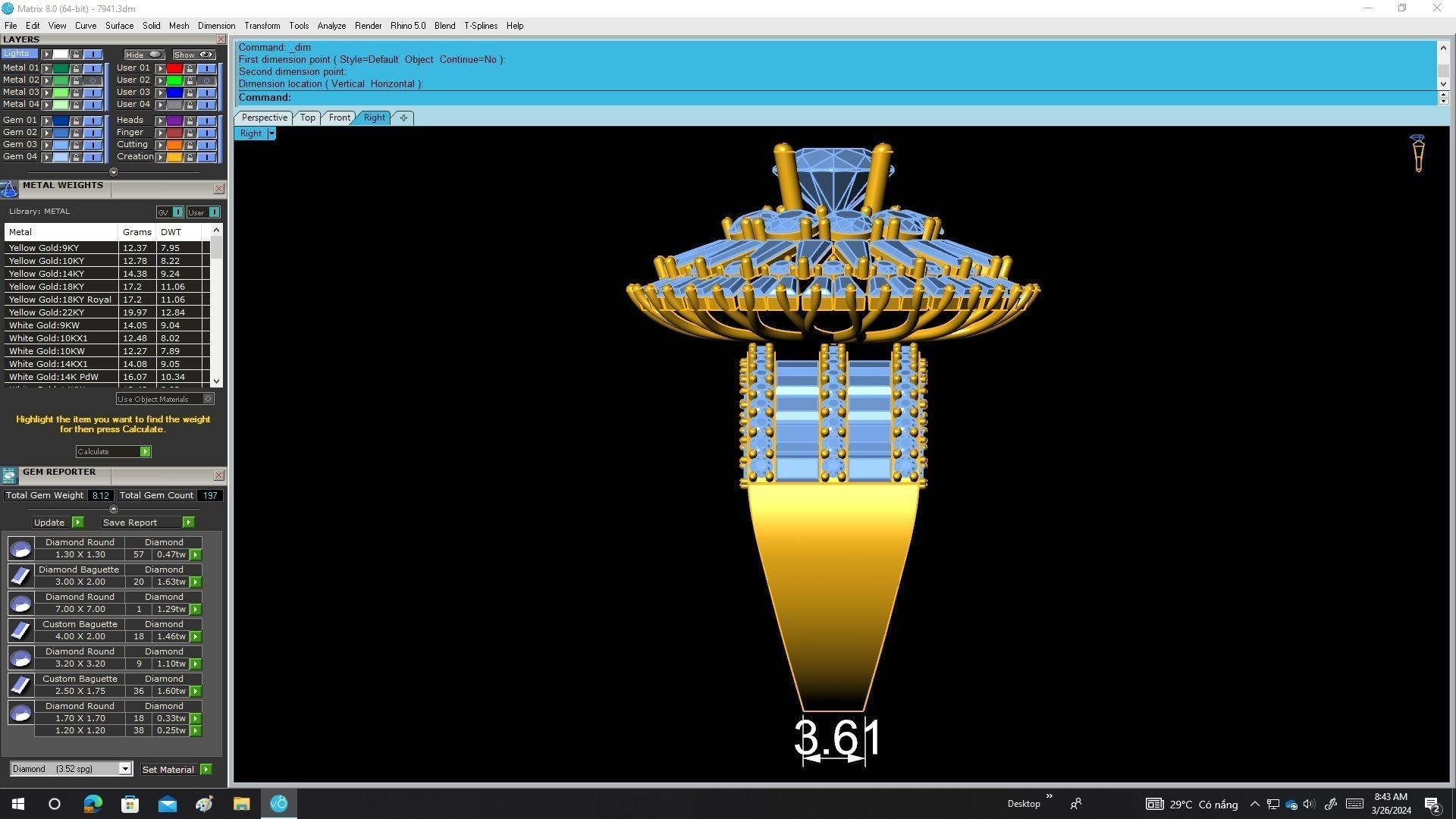 7941 italy diamond women fashion ring 3D print model_6
