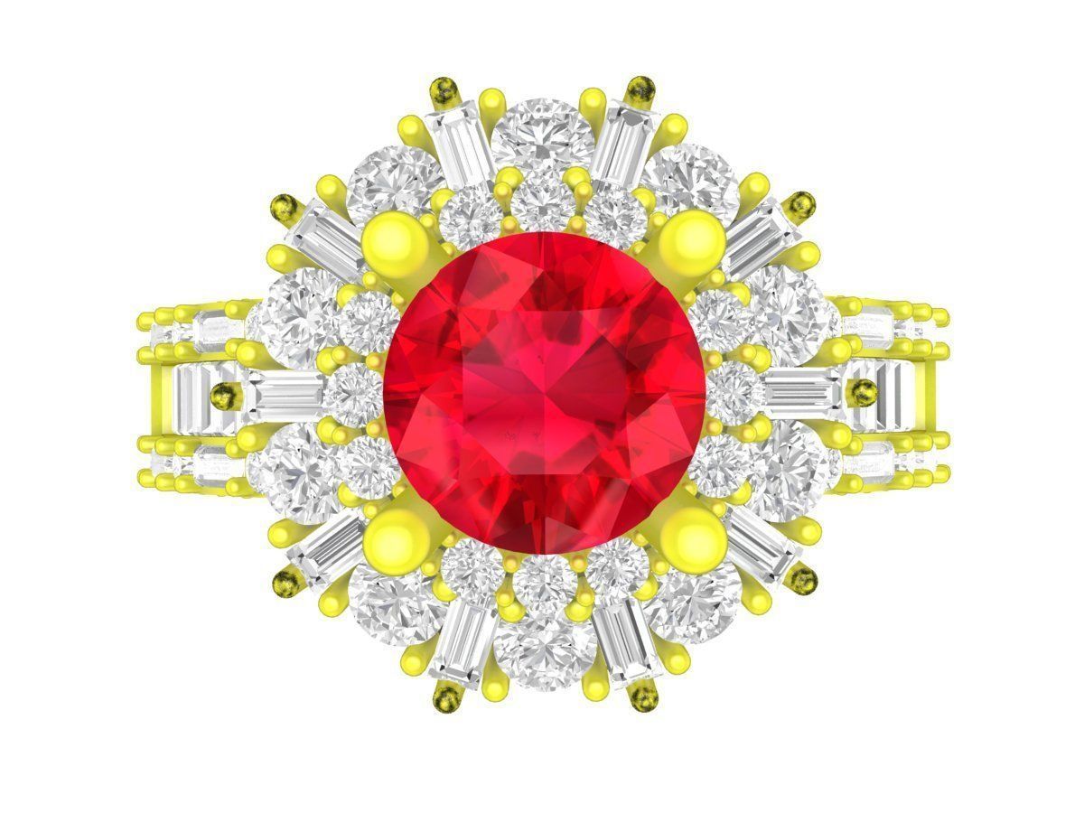 7942 italy diamond women fashion ring 3D print model_2