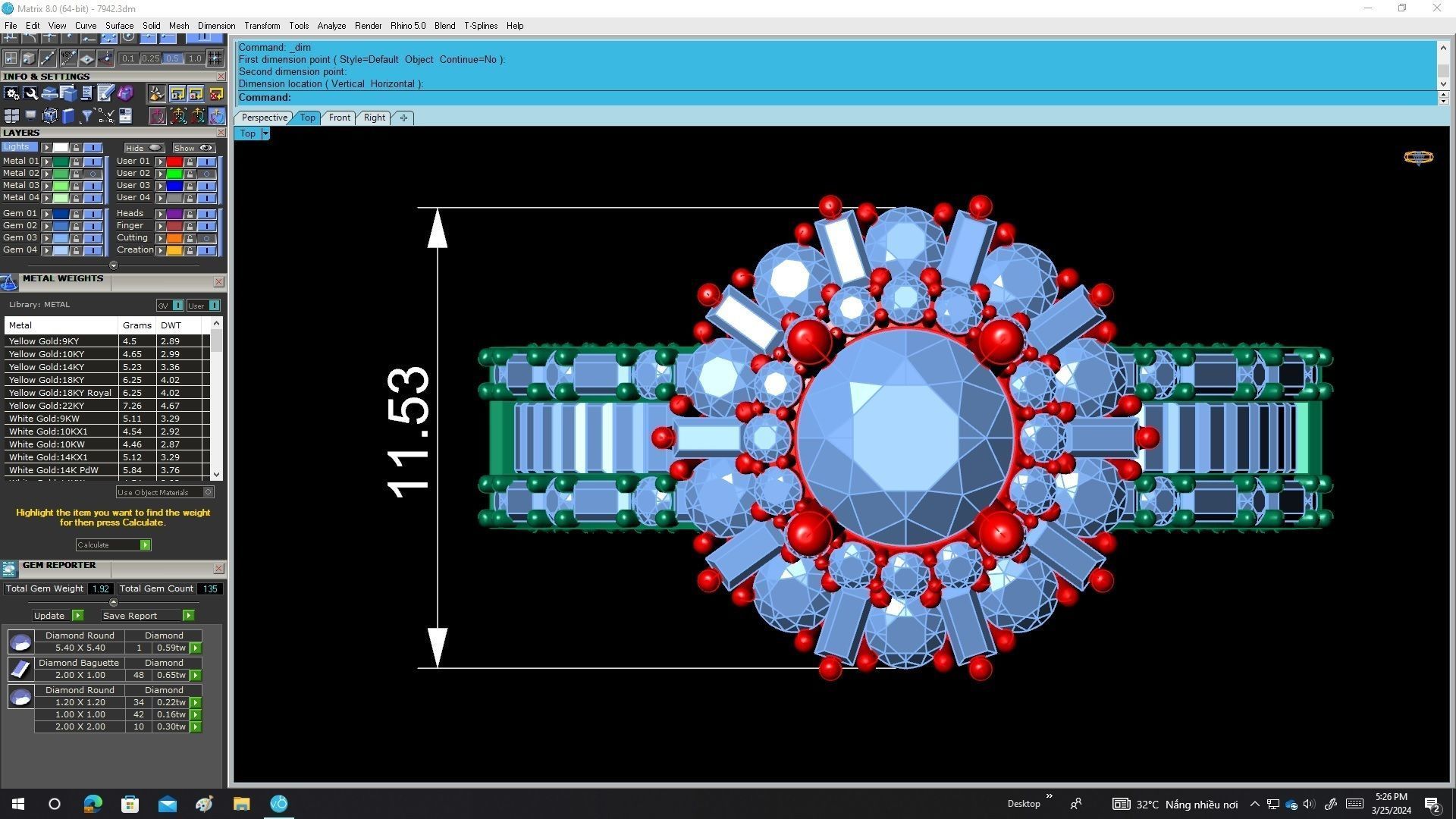 7942 italy diamond women fashion ring 3D print model_5