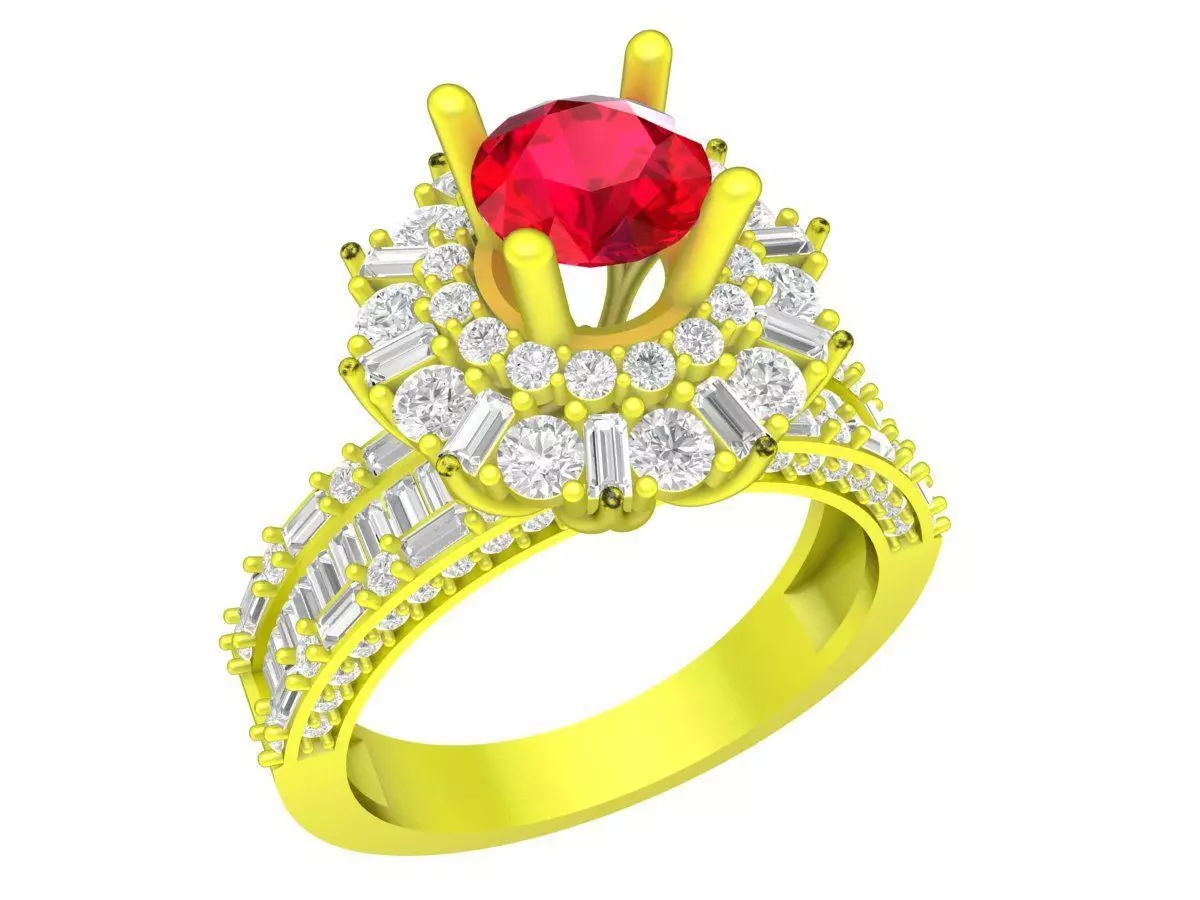 7942 italy diamond women fashion ring 3D print model_0