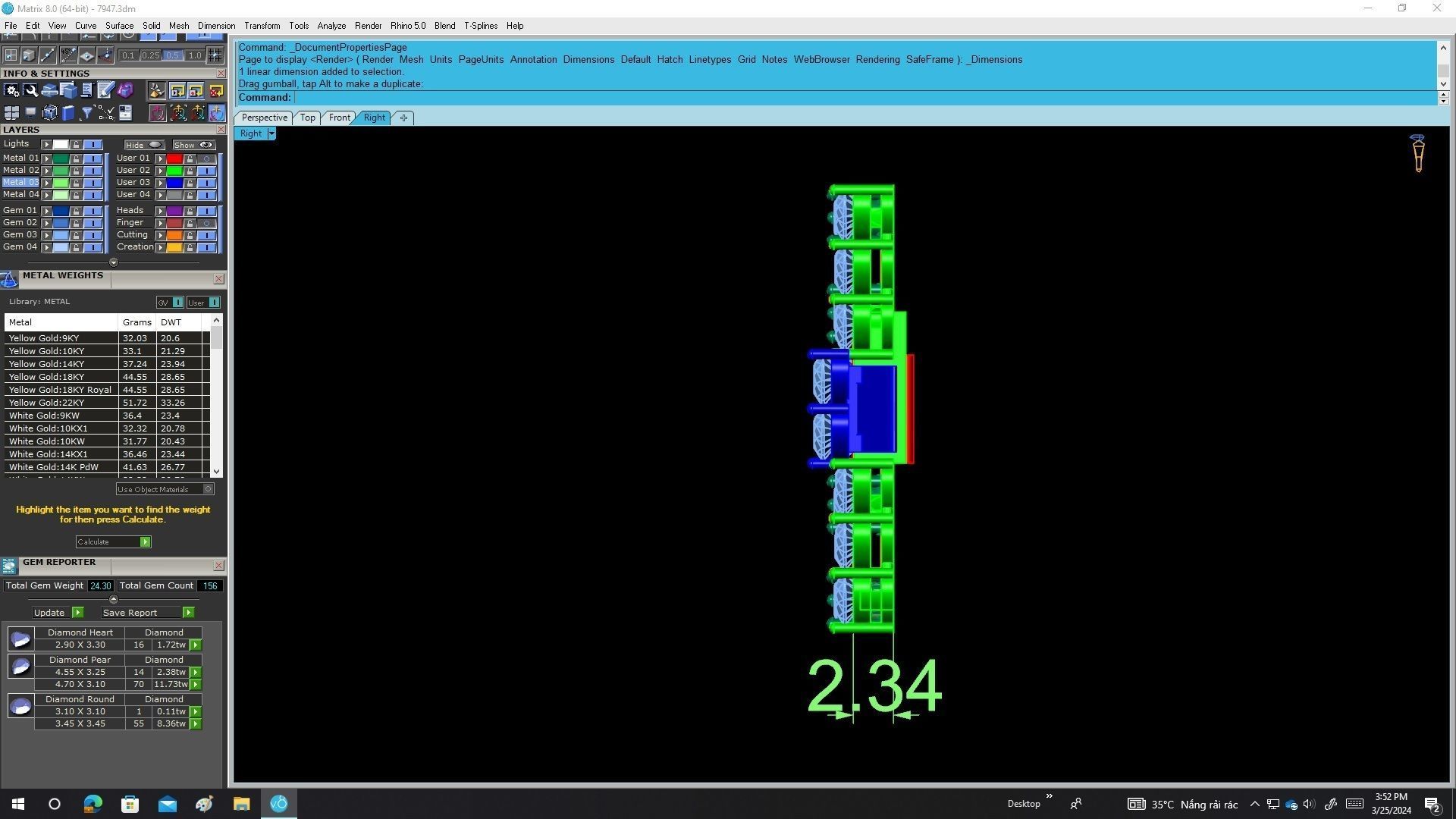 7947 italy luxury diamond women fashion bracelets 3D print model_7