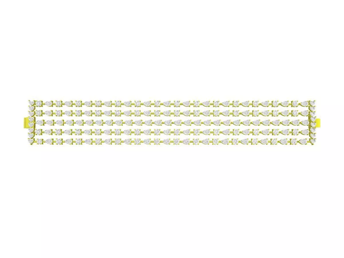 7947 italy luxury diamond women fashion bracelets 3D print model_0