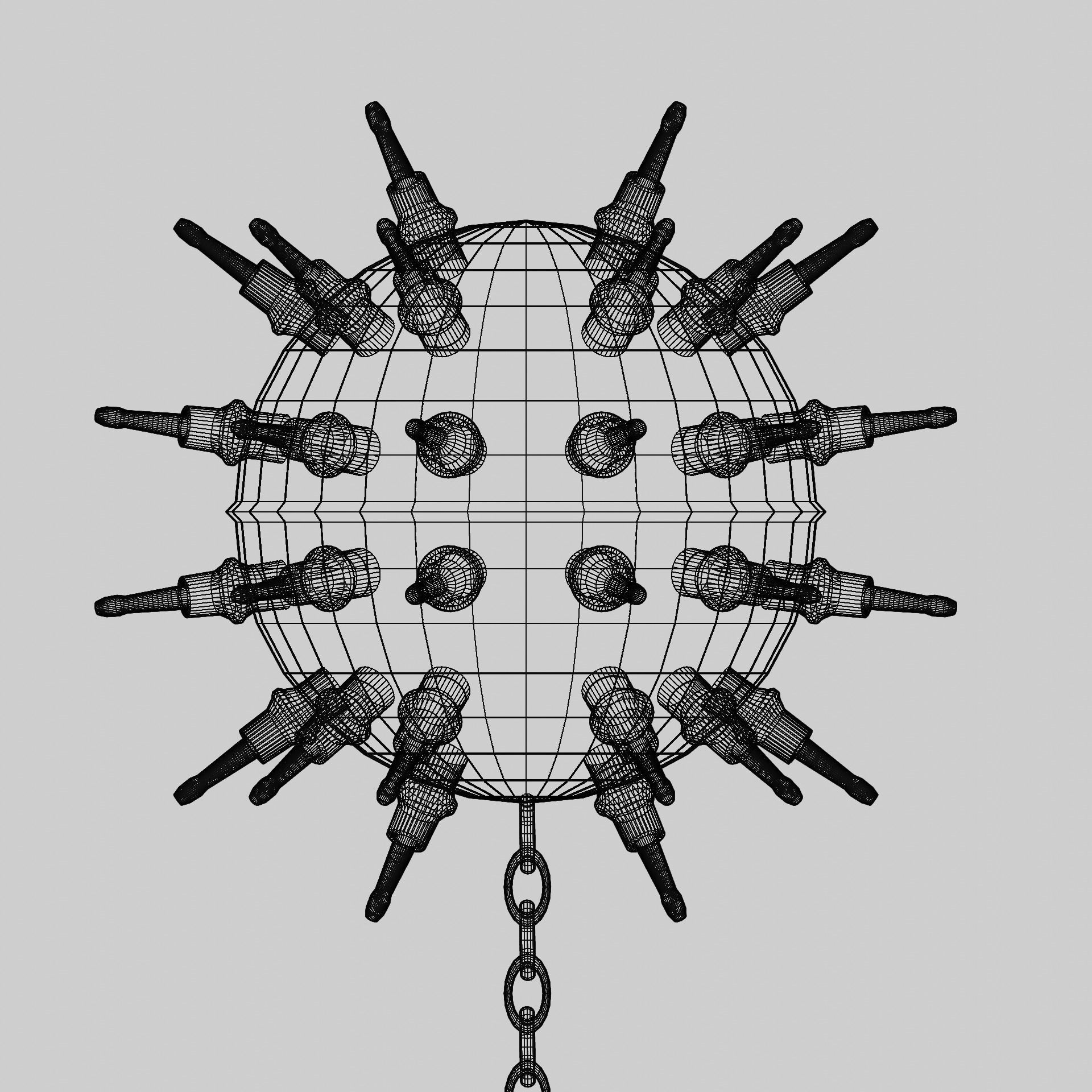 Sea Mines Cyraxz Technology Anti Invasion Extreme Explosive Low-poly 3D model_25