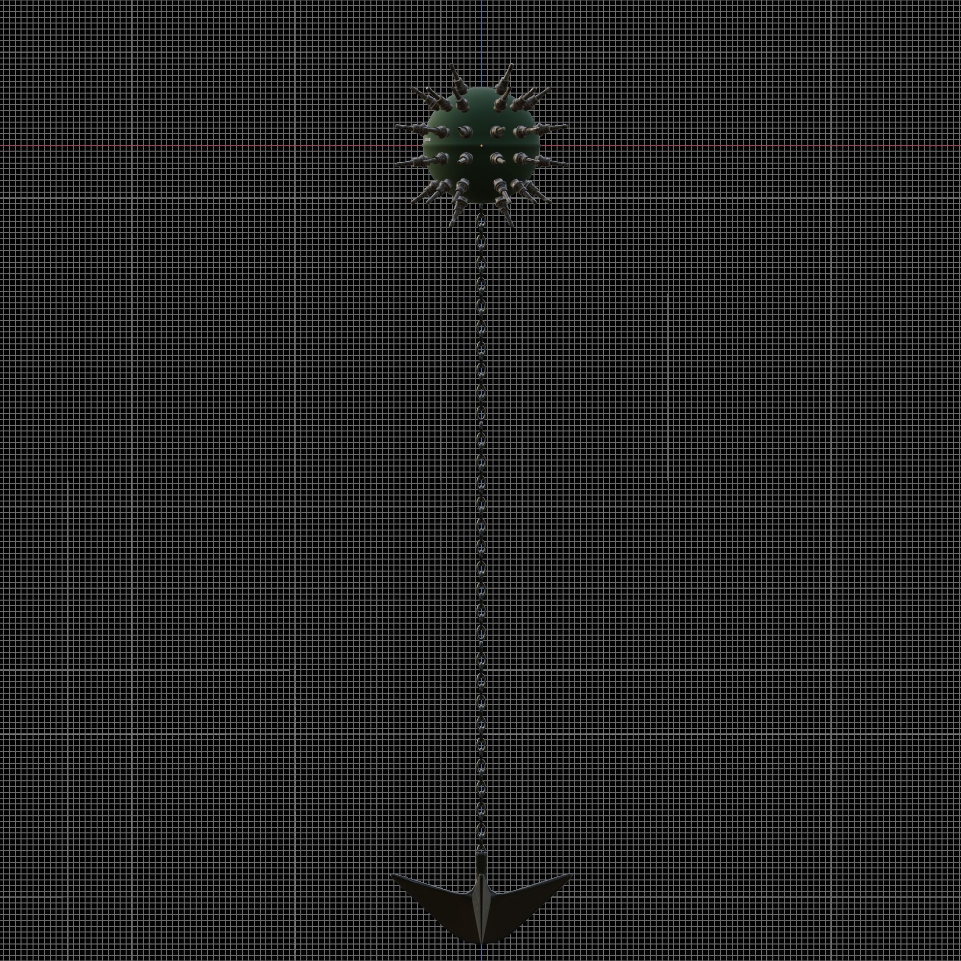 Sea Mines Cyraxz Technology Anti Invasion Extreme Explosive Low-poly 3D model_21