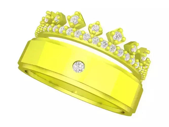 A7960 Diamond Wedding Ring 3D Model