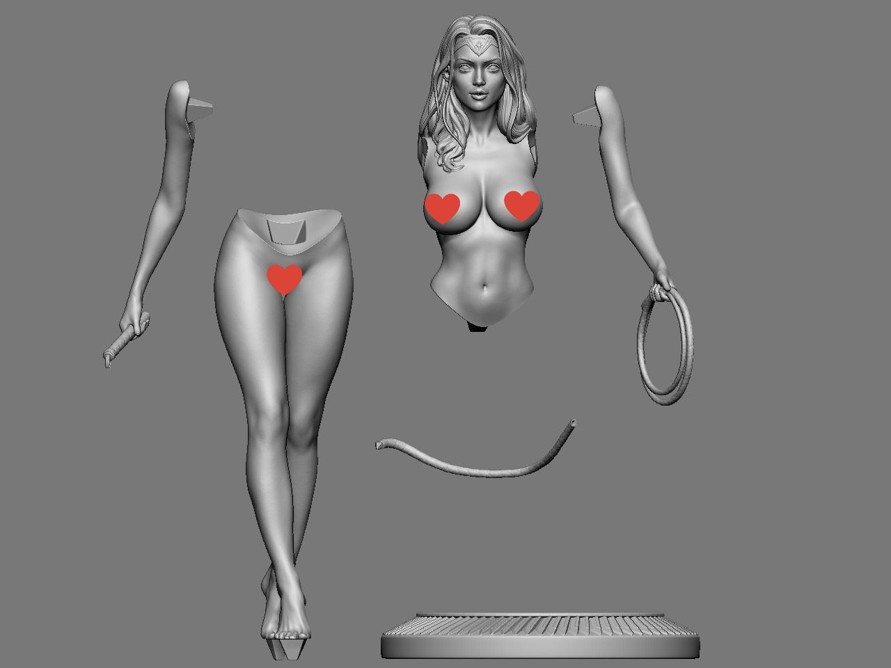 Wonder Woman NSFW 3D print model_68