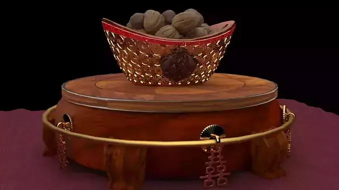 Chinese gold ingot display stand 