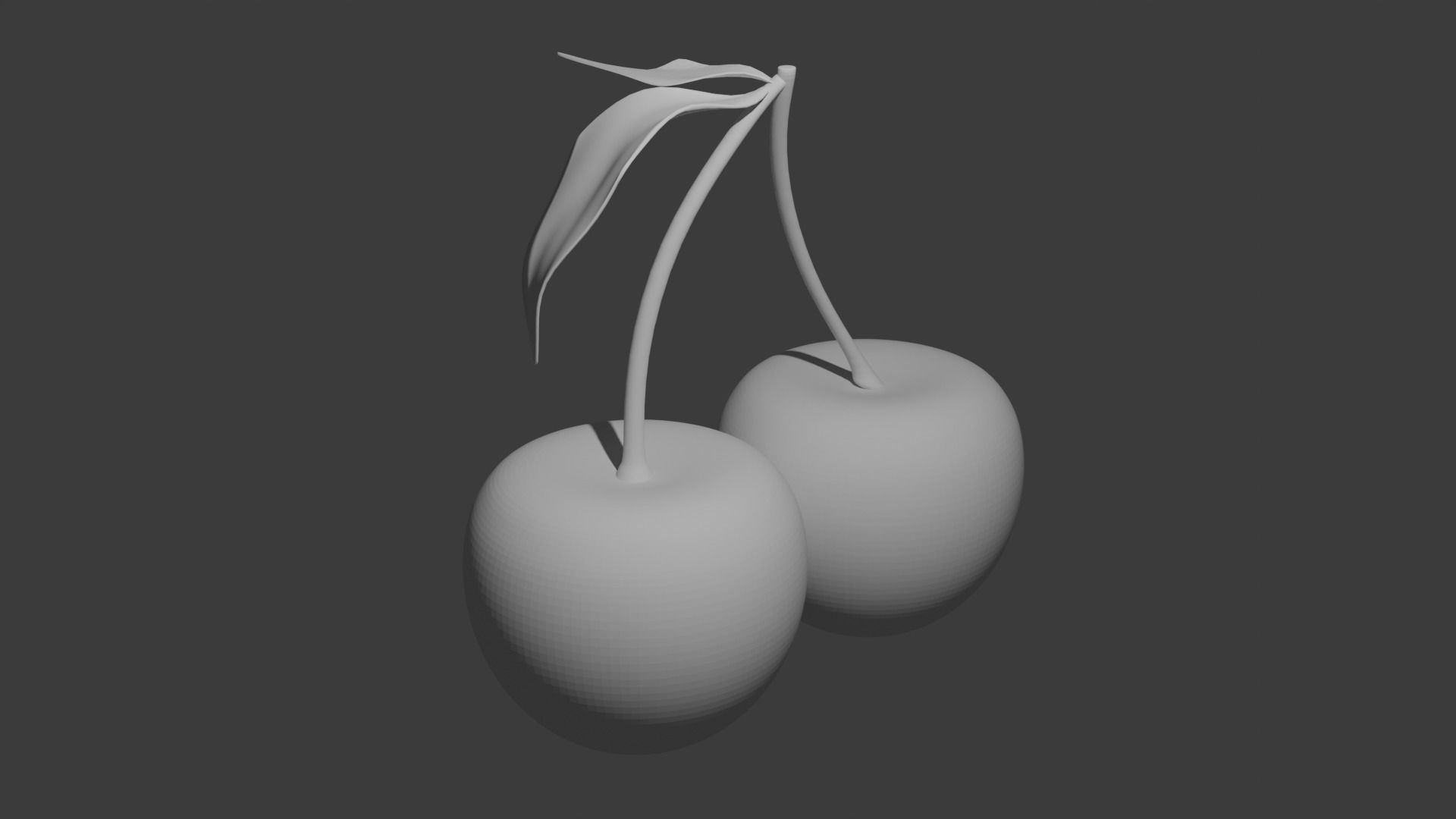 Cherry Low-poly 3D model_7