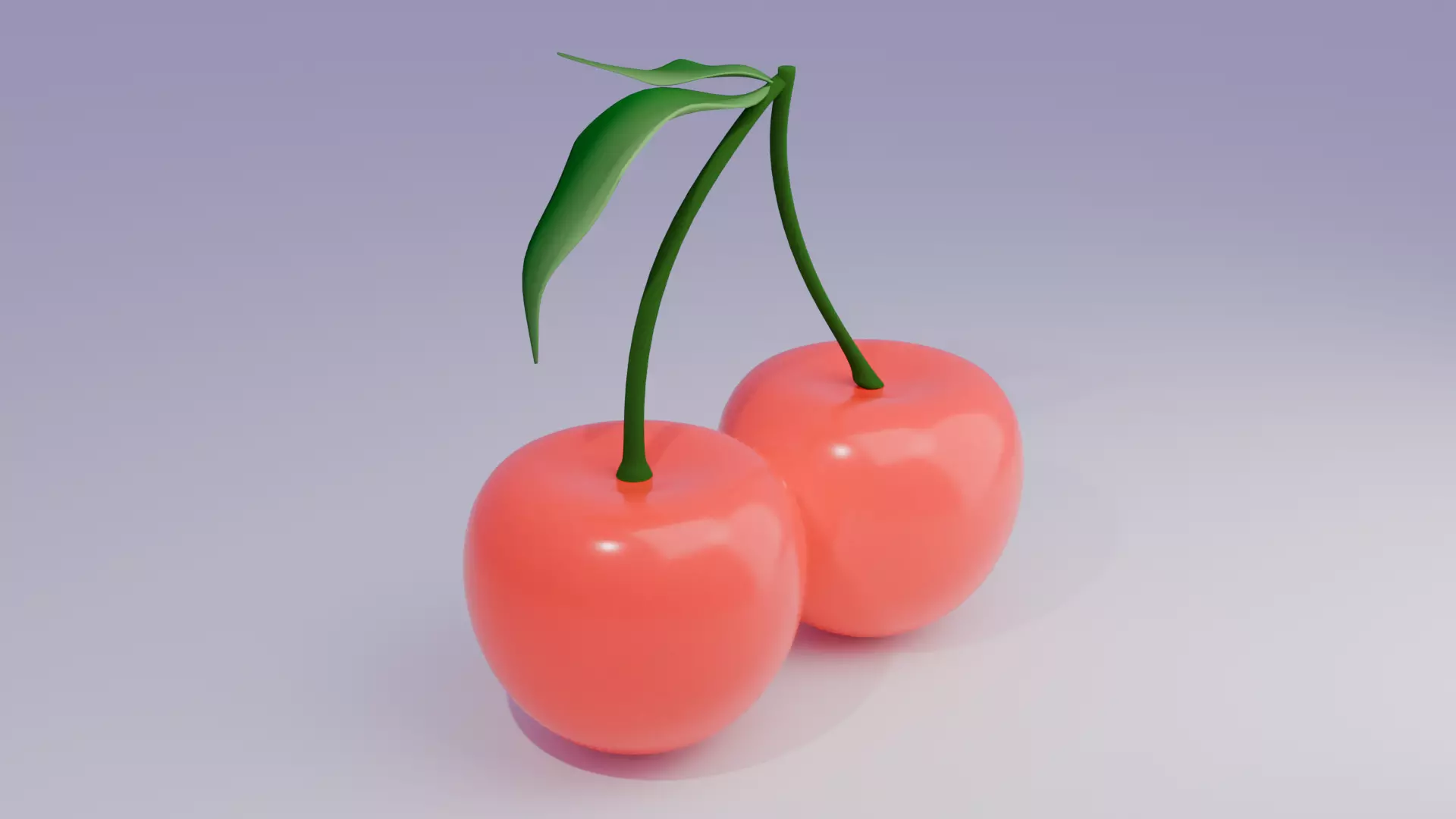 Cherry Low-poly 3D model_0