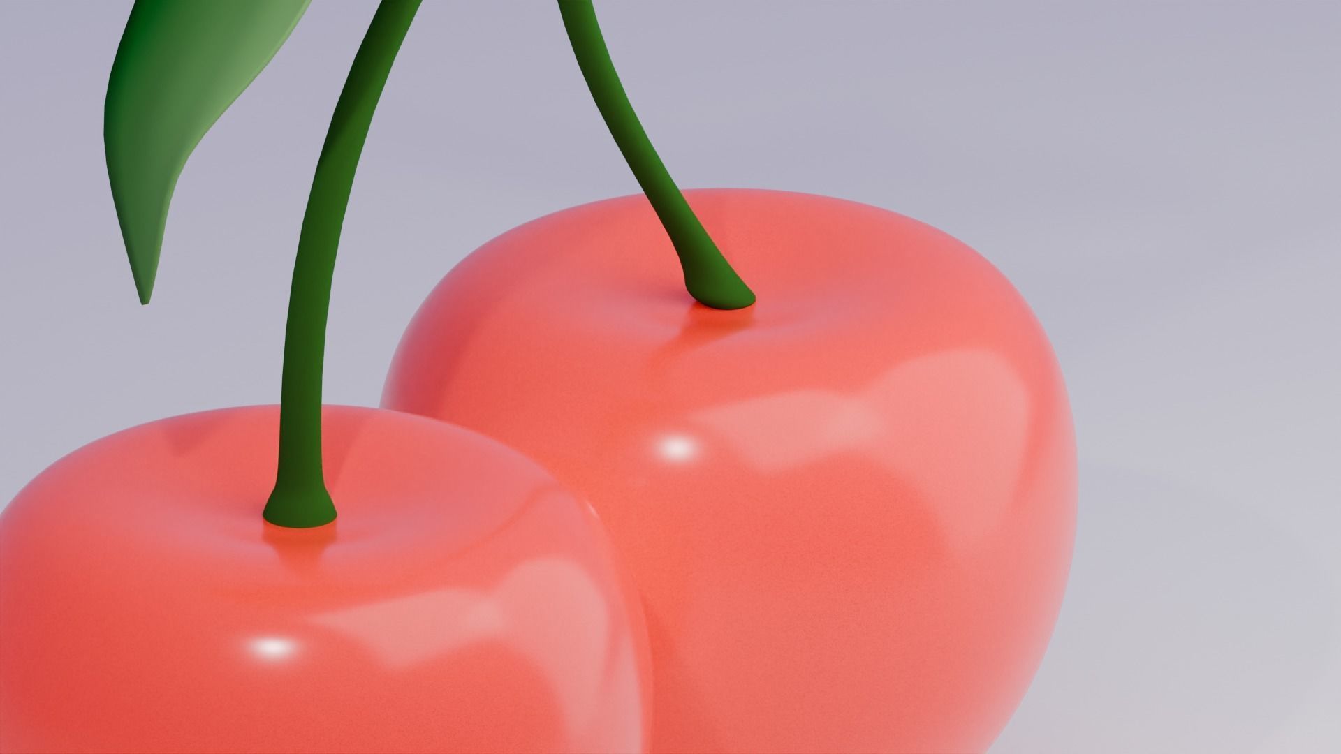 Cherry Low-poly 3D model_2