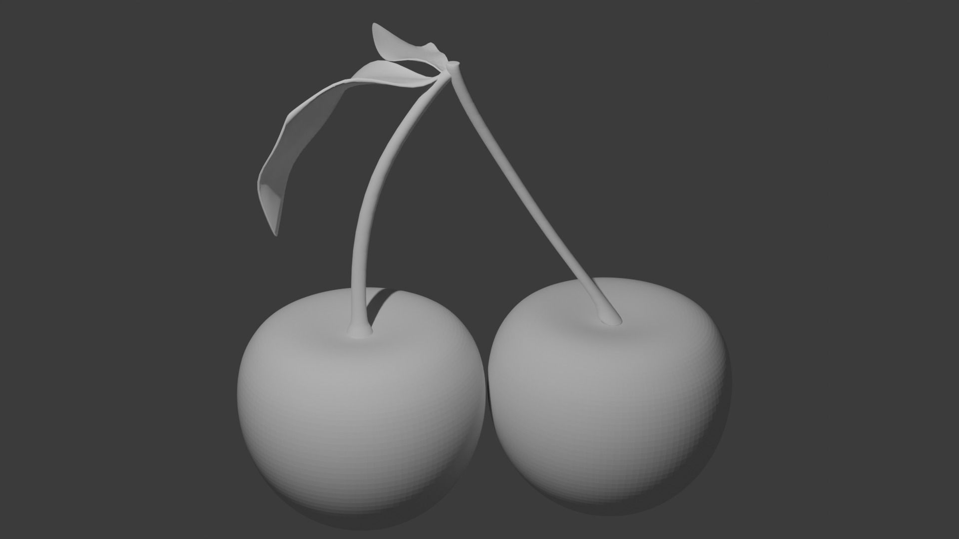 Cherry Low-poly 3D model_6