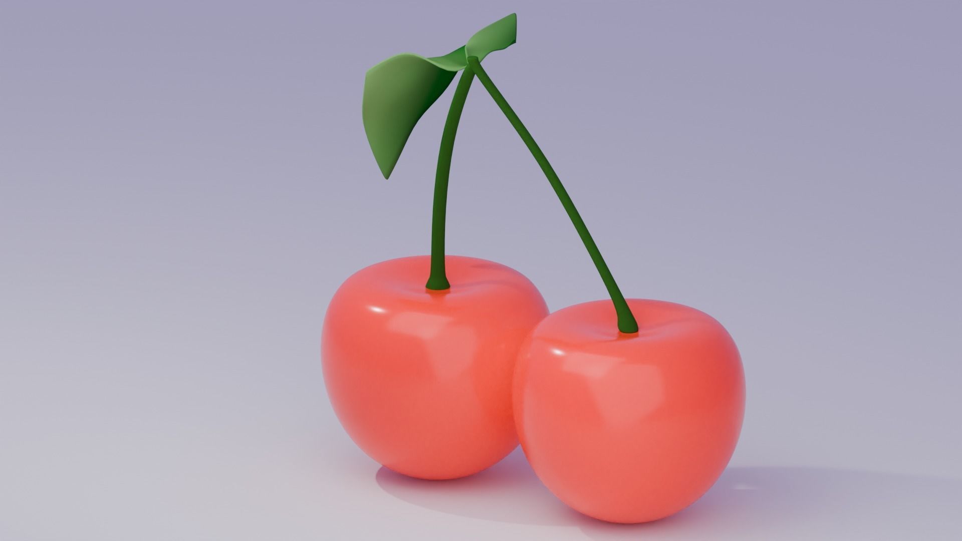 Cherry Low-poly 3D model_11