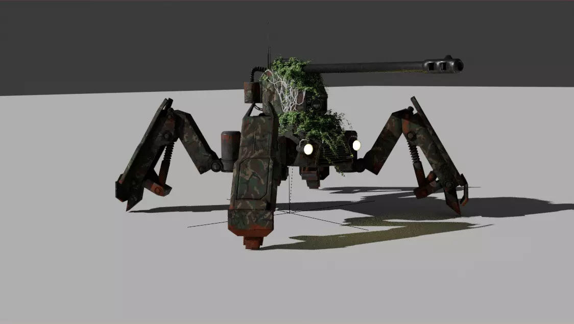 gaming tank low polygon 3D print model