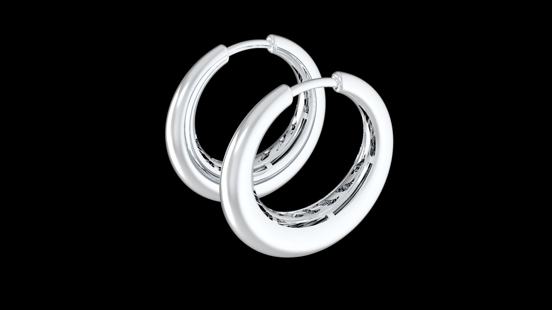 Banana Hoop Earring 3D print model_5