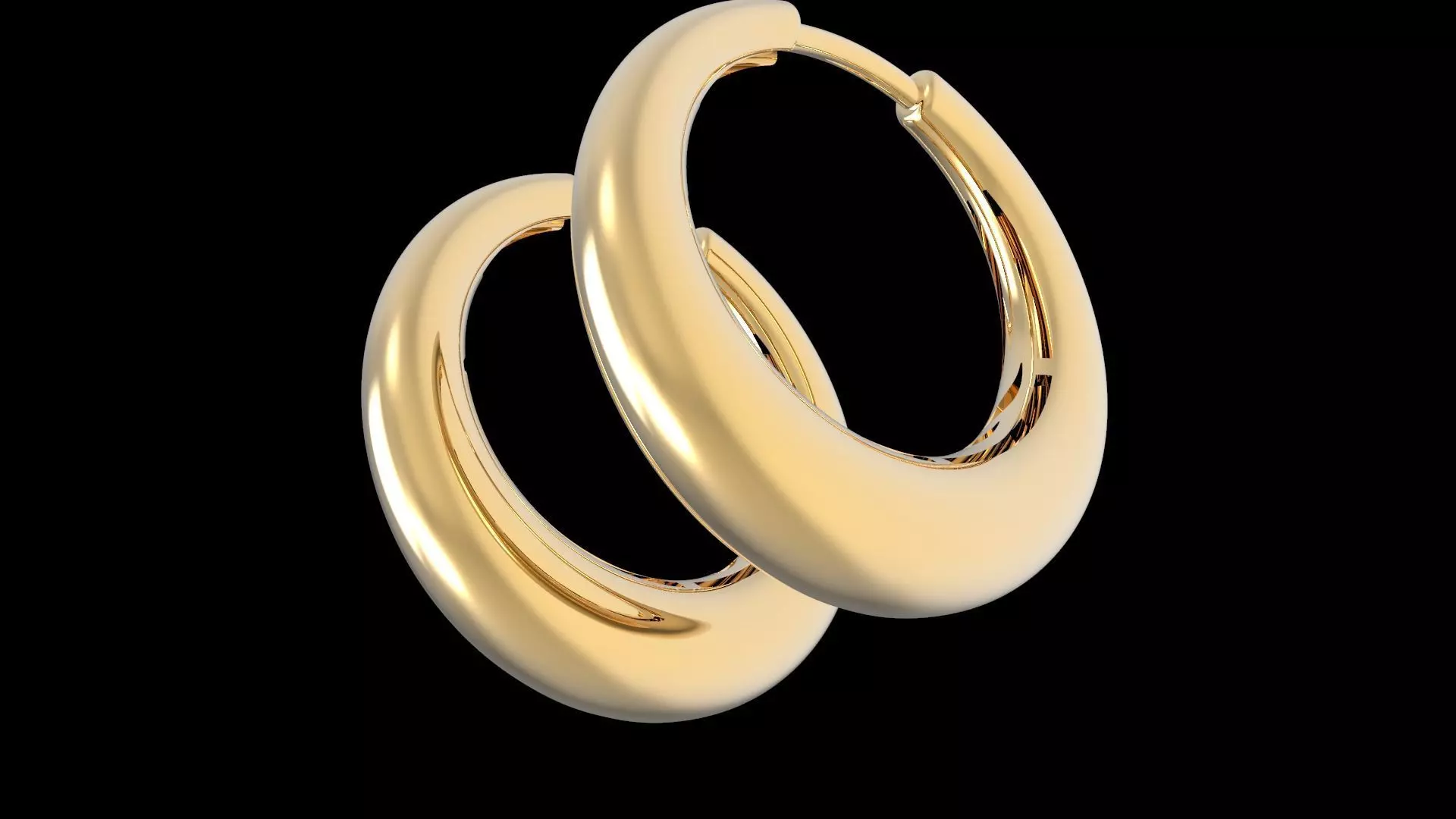 Banana Hoop Earring 3D print model_0