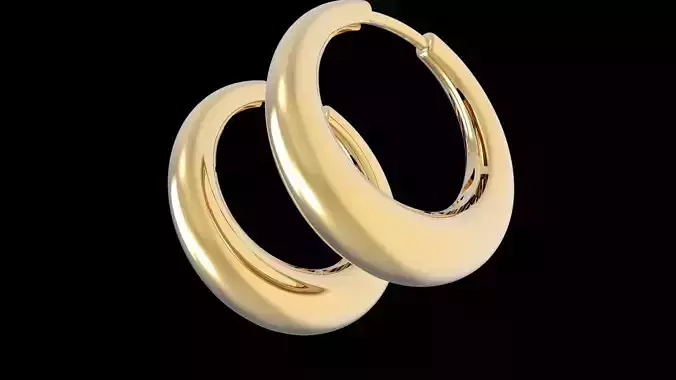 Banana Hoop Earring 3D print model