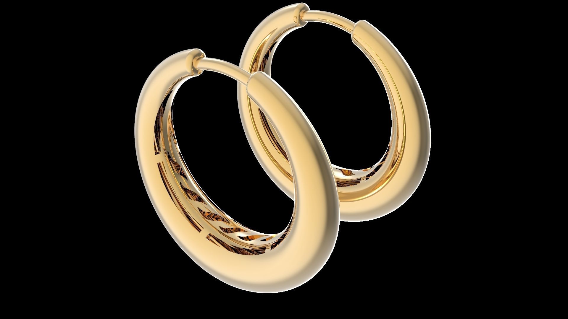 Banana Hoop Earring 3D print model_2