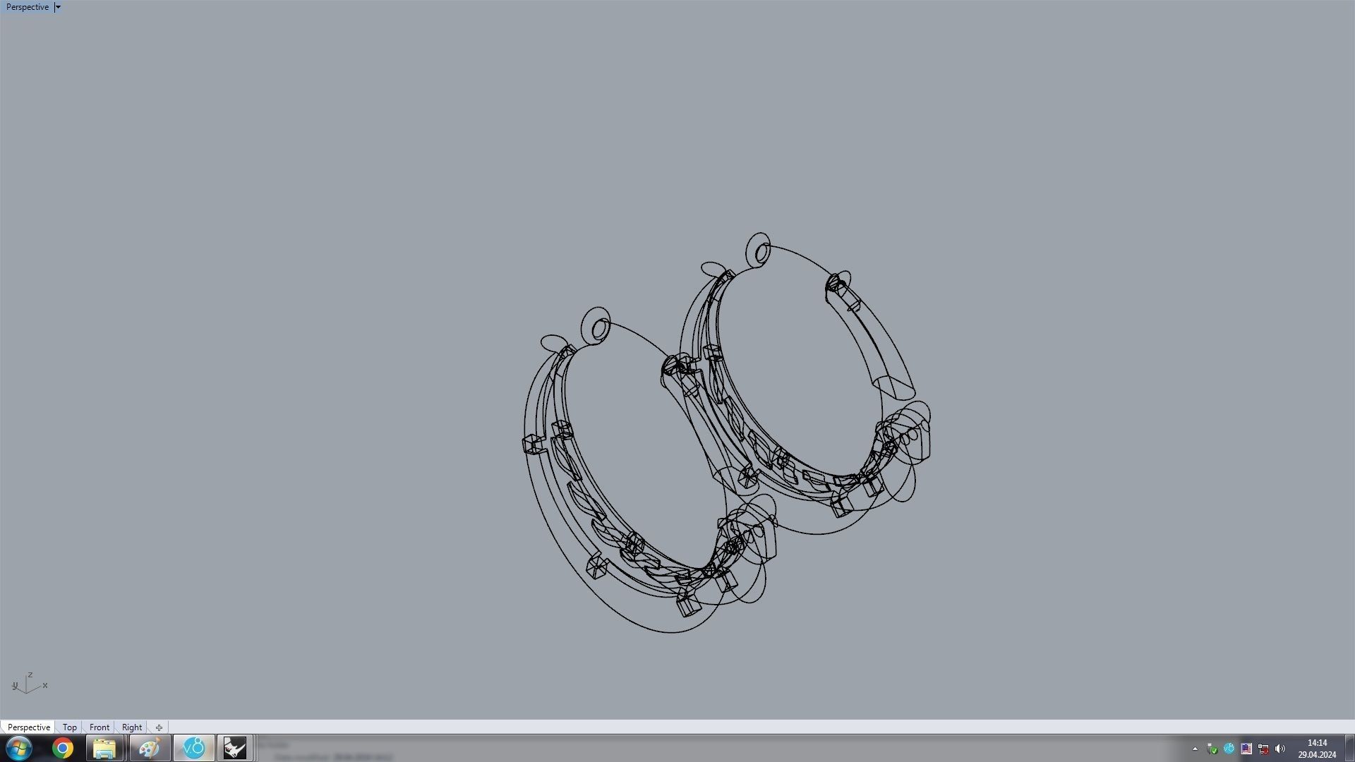 Banana Hoop Earring 3D print model_7