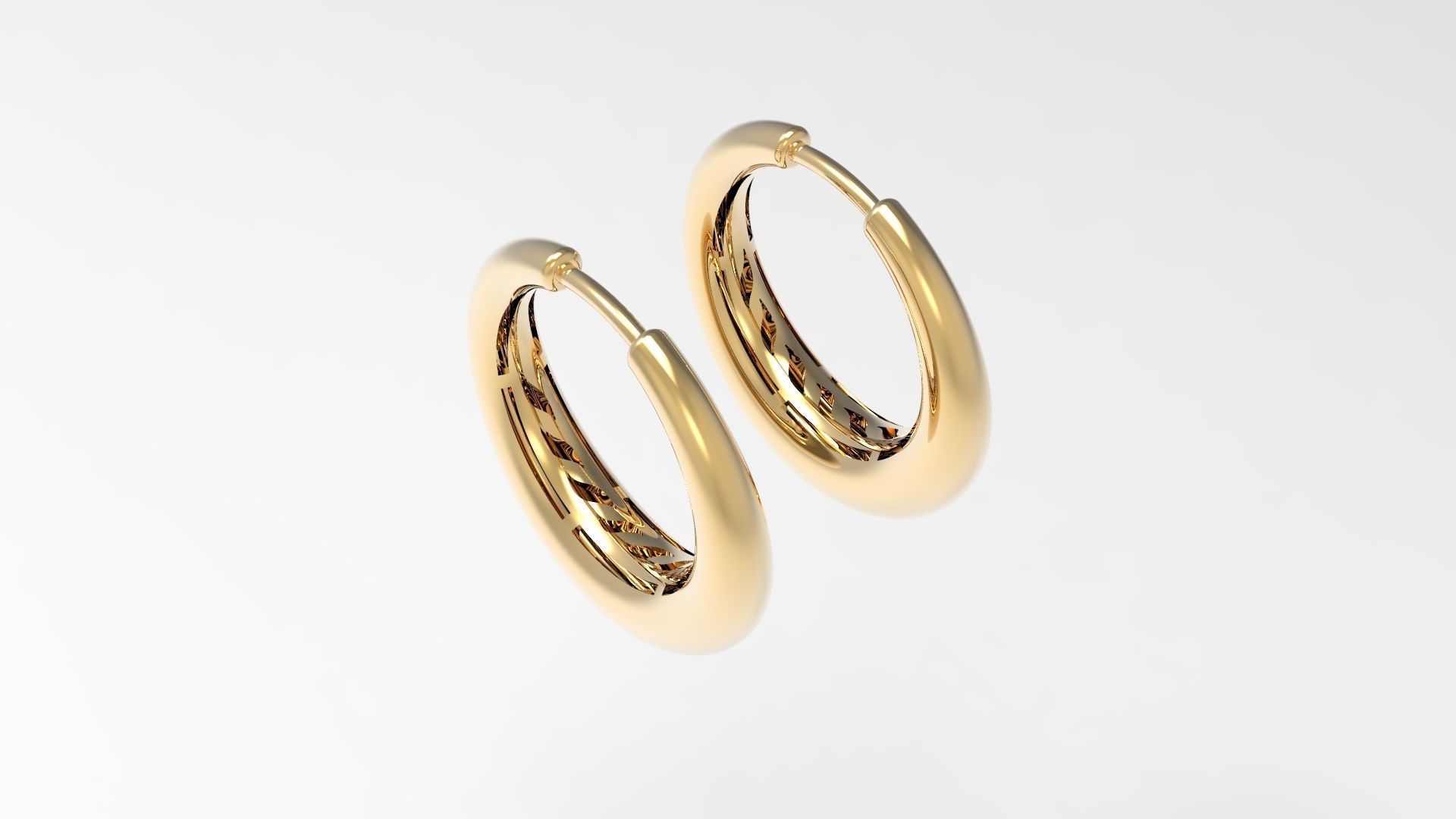 Banana Hoop Earring 3D print model_4