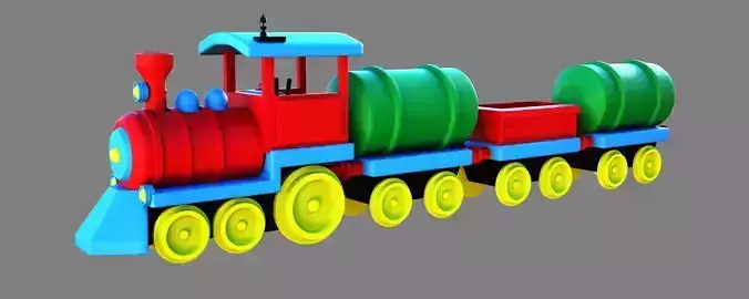 Toy train 3D model
