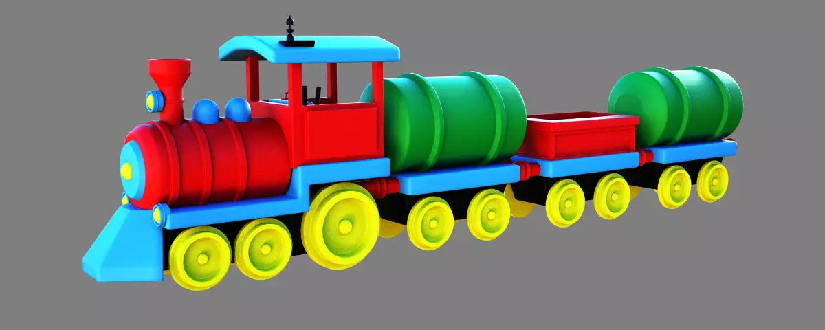Toy train 3D model