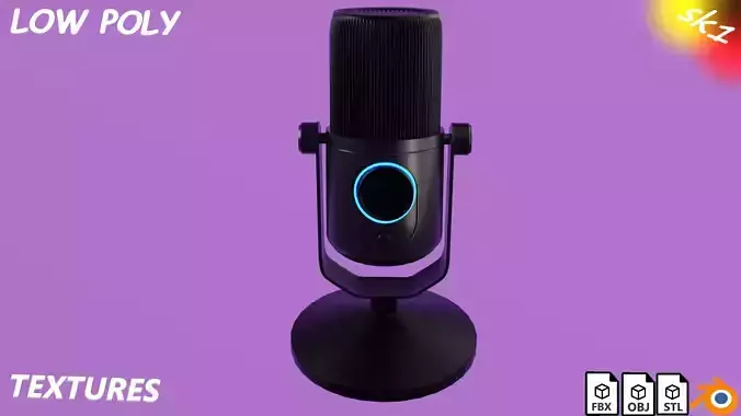 microphone Low-poly 3D model