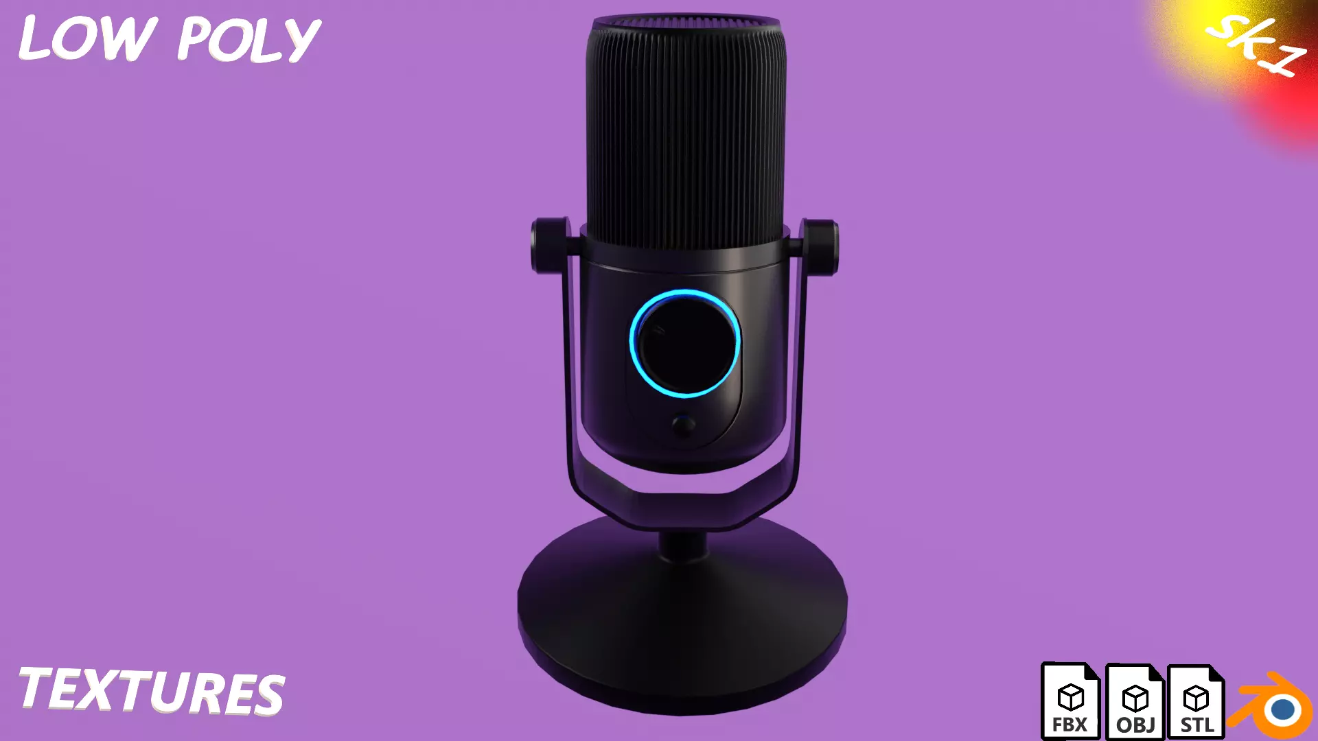 microphone Low-poly 3D model