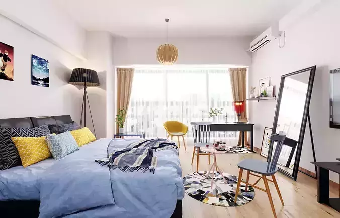 Hotel bedroom interior design