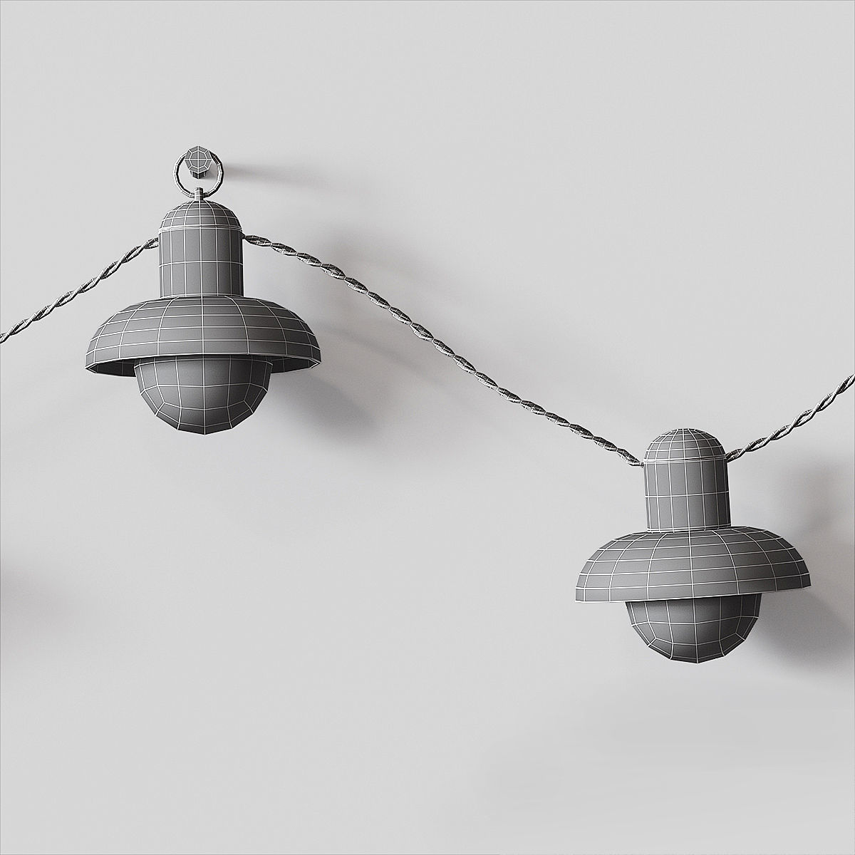 Ikea Garden Garlandx Low-poly 3D model_4