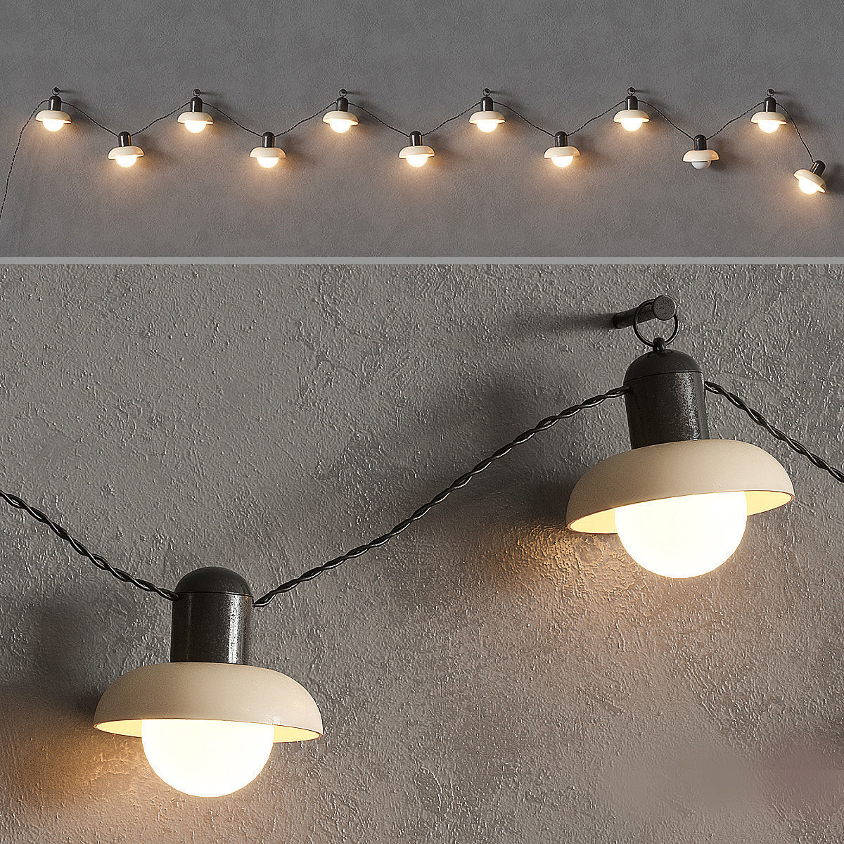 Ikea Garden Garlandx Low-poly 3D model_3