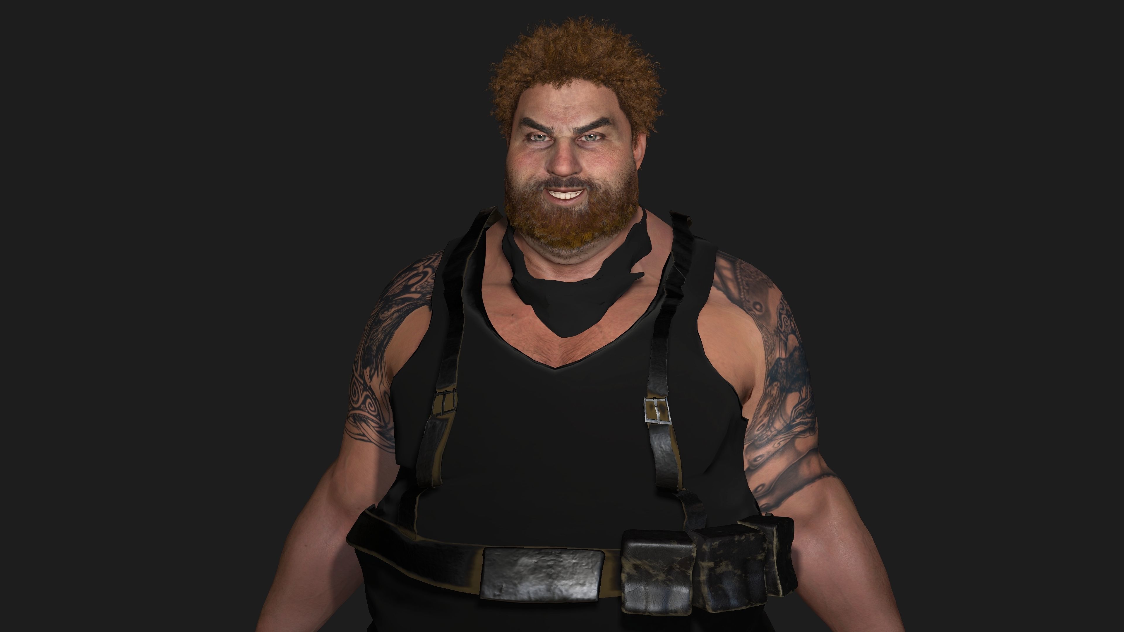 AAA 3D REALISTIC MAN CHARACTER - FAT SHOOTER ACTION HEROES GTA Low-poly 3D model_10