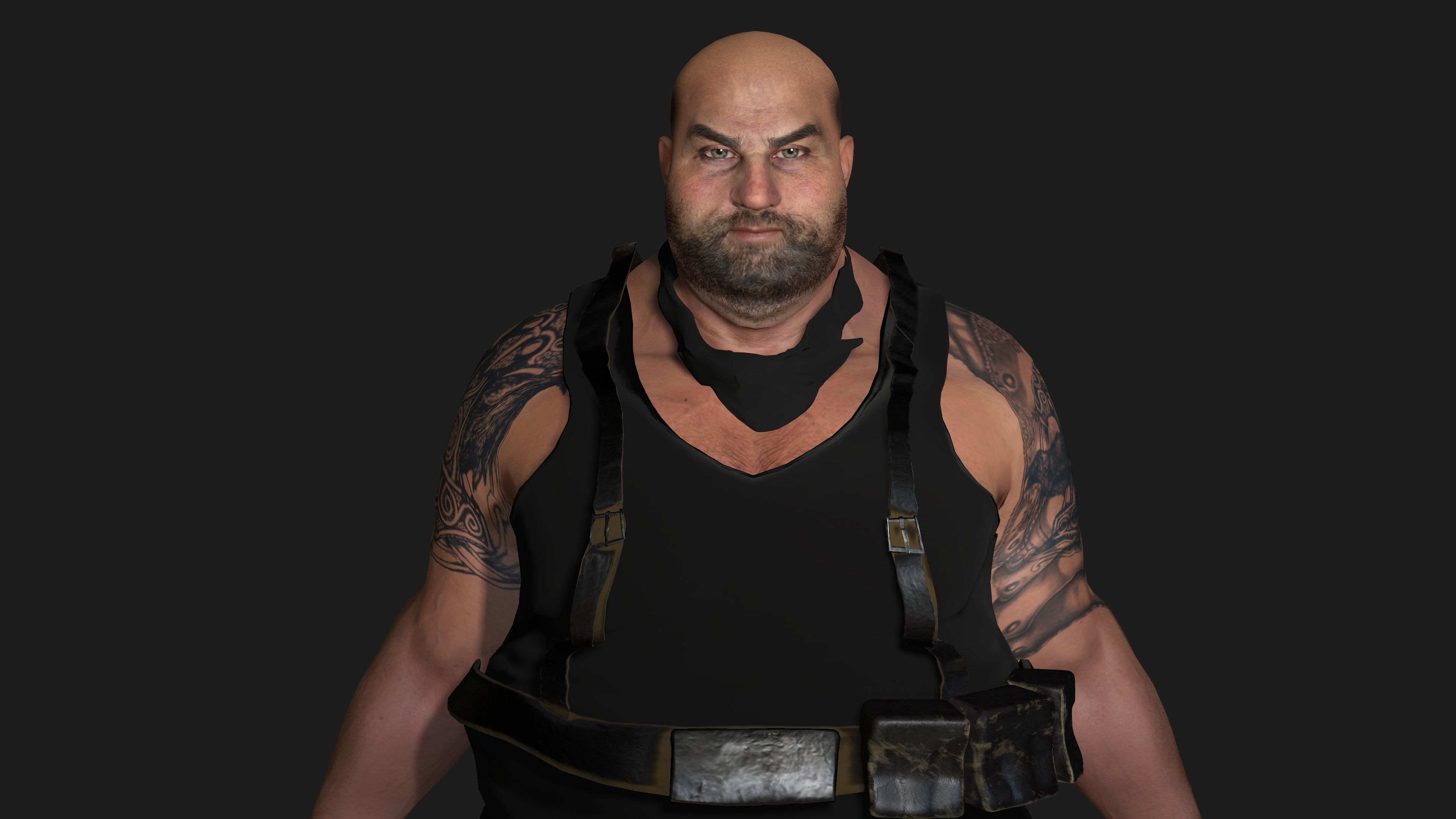 AAA 3D REALISTIC MAN CHARACTER - FAT SHOOTER ACTION HEROES GTA Low-poly 3D model_7