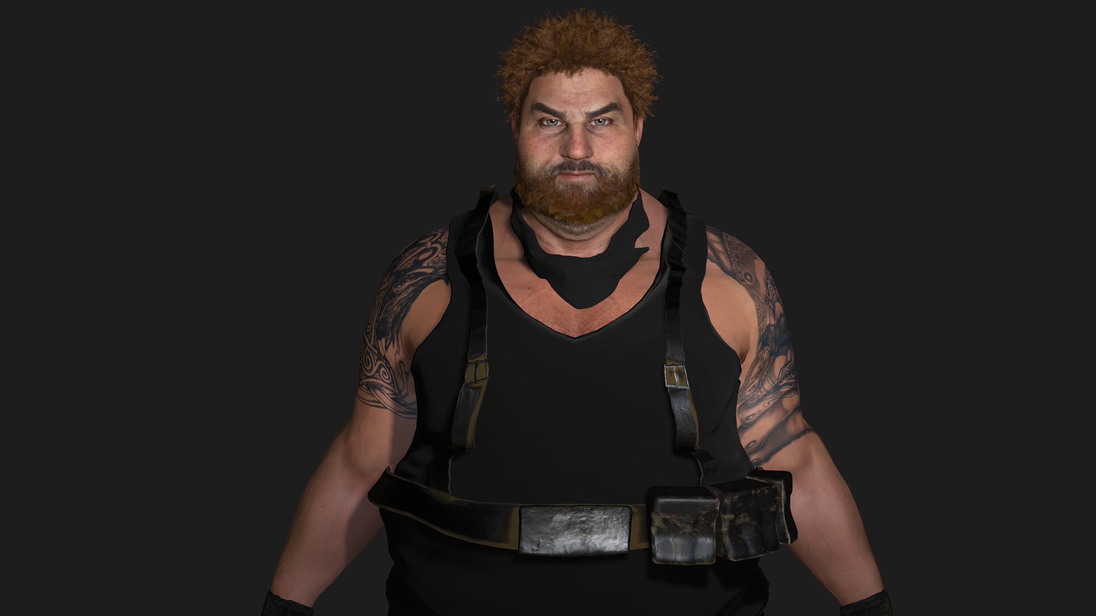 AAA 3D REALISTIC MAN CHARACTER - FAT SHOOTER ACTION HEROES GTA Low-poly 3D model_6